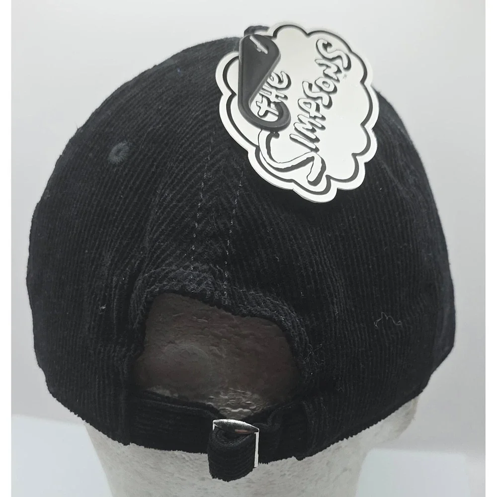 MAD Engine The Simpsons Bart Skeleton Corduroy Baseball‎ Cap Black Strapback Hat